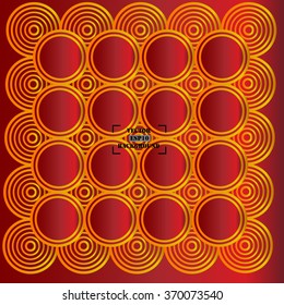 Chinese style pattern on red background