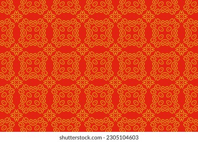 Chinesisches Muster. Abstrakter Hintergrund, moderne Textur, Druck, Tapete. Vektorgrafik in roter Farbe.