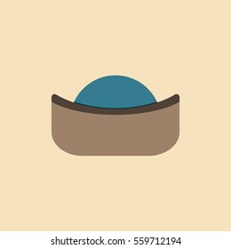 chinese sunset Vector illustration of sunset in China in flat style