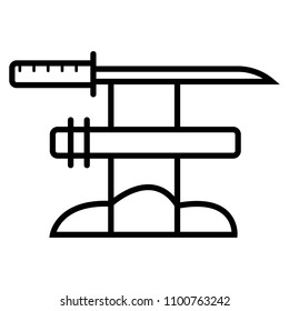 Chinese sword icon