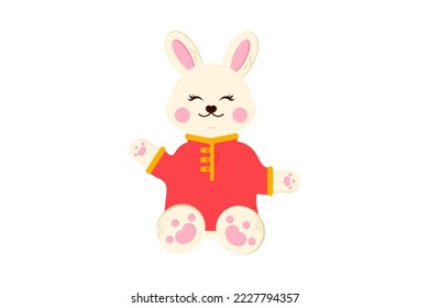 Chinese symbol 2023 year rabbit for celebration design. Modern style design. rabbit background design. New Year 2023 typography design. Happy chinese new year 2022. Calendar 2023 year