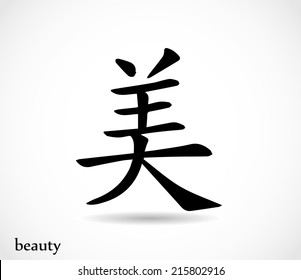 Chinese symbol beauty vector