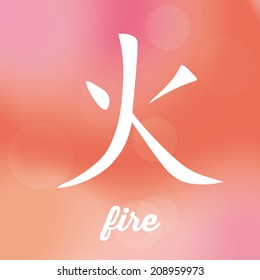 Chinese Symbol of Five Elements - Calligraphy (Fire)