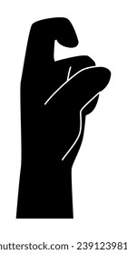 Chinese symbol for number 9. Flat vector illustration