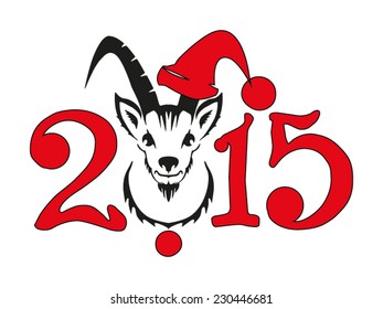 Chinese symbol vector goat 2015 year illustration image design