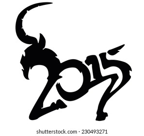 Chinese symbol vector goat 2015 year design