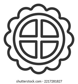 Chinese symbols - icon, illustration on white background, outline style