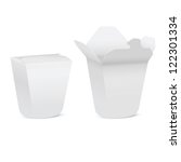 Chinese take-out box isolated on white background