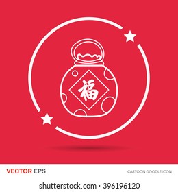 Chinese talisman doodle