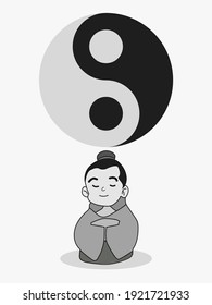 A Chinese Taoist Priest And The Tradition Supreme Pole, Religious Concept, The Great Ultimate