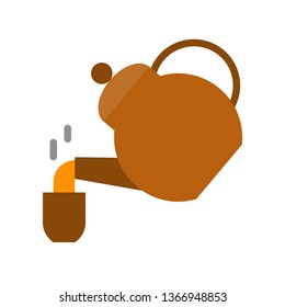 Chinese Tea vector illustration, Beverage flat design icon