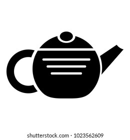 Chinese teapot icon. Simple illustration of chinese teapot vector icon for web