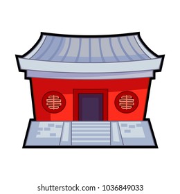 Chinese temple cartoon