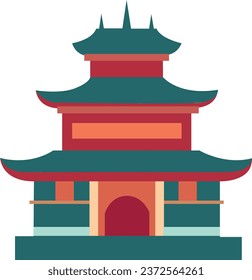 Illustrationen zum Entwurf eines chinesischen Tempels