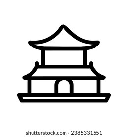 chinese temple icon illustration vector isolated