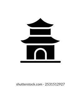 Chinese temple icon web design in vector