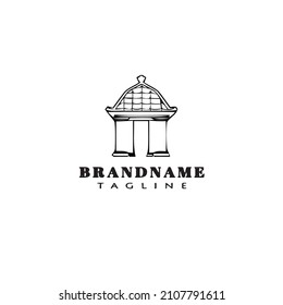 modelo de diseño de logotipo del templo chino plantilla de icono negro ilustración de vector aislado
