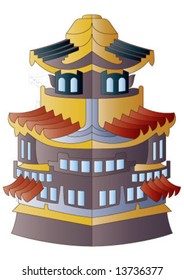 Chinese temple and maybe a house