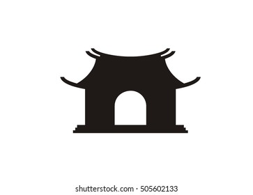 Icono simple del templo chino