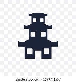 Chinese Temple transparent icon. Chinese Temple symbol design from Travel collection. Simple element vector illustration on transparent background.