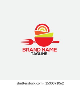 Chinese and Thai food vector logo design 