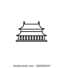 Chinese, Tiananmen Icon. Simple Thin Line, Outline Vector Of China Icons For UI And UX, Website Or Mobile Application