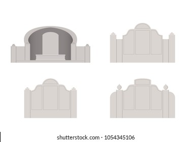 Chinese tombstone in vector design, front view