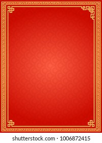 Chinese Traditional Background, The Great Wall Style Frame 