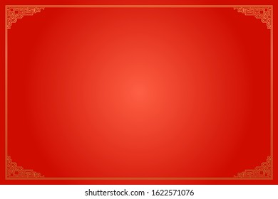 Chinese Traditional Background in The Great Wall Frame style.