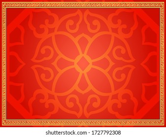 Chinese Traditional Background, The Great Wall Style Frame