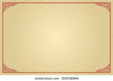 Chinese Traditional Background, The Great Wall Style Frame