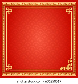 Chinese Traditional Background, The Great Wall Style Frame