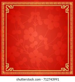 Chinese Traditional Background, Plum Blossom, Flower, Winter, The Great Wall Frame