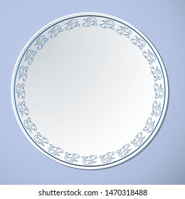 Chinese Traditional Blue And White Porcelain, Cloud Frame