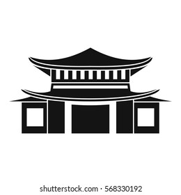 Chinese traditional building. icon. Simple illustration of chinese vector icon for web