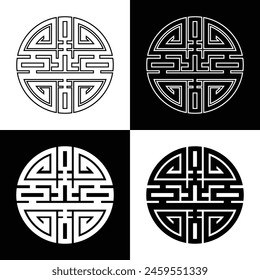 Chinese Traditional Circular Element Illustration