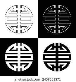 Chinese Traditional Circular Element Illustration