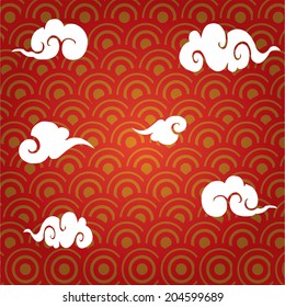 chinese traditional clouds pattern