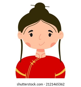 Chinese traditional dress icon. Fashion dress celebration culture