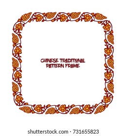 Chinese traditional floral pattern frame  for text.