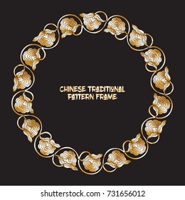 Chinese traditional floral pattern frame  for text.