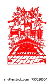 Chinese traditional folk culture Spring Festival stickers