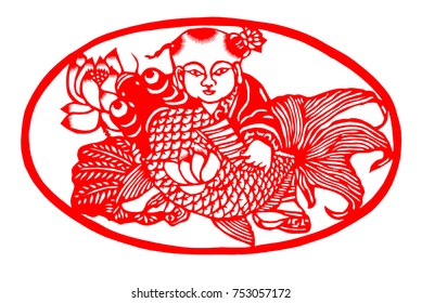 Chinese traditional folk culture Spring Festival stickers