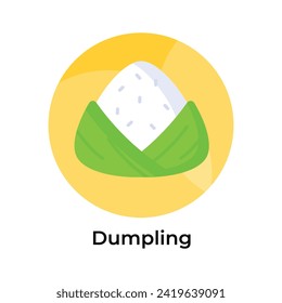 Chinese traditional food vector design, zongzi icon in trendy style
