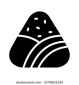 Chinese traditional food vector design, zongzi icon in trendy style