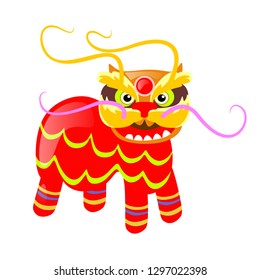 Chinese traditional image of colourful animal vector illustration