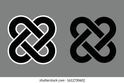 Chinese Traditional Knot style. Abstract Vector.