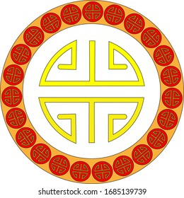 Traditionelles chinesisches Geburtstagsmuster für Langlebigkeit