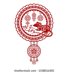 Chinese traditional new year pattern. Vector illustration.