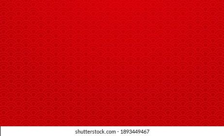 Antecedentes orientales tradicionales chinos. Patrón de ornamento de nubes rojas sobre fondo rojo. Concepto de arte chino de año nuevo. Gráfico de decoración de patrones de estilo chino. Ilustración vectorial. Papel de pared de tamaño 4K